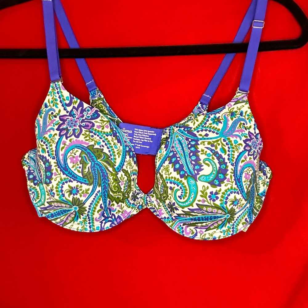 Sonoma bra size 36C purple with designs